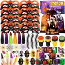 176PCS Halloween Party Favors for Kids, Halloween Goodie Bag Fillers, Bulk Party Favors for School, Non Candy Treats, Kids' Prizes, Trick or Treat