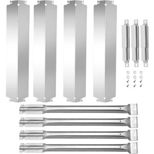 Criditpid Grill Replacement Parts for Charbroil 463268008, 463268007, 463268606, 463248108, 463268706 Grills. Stainless Steel Heat Shields, Burner Tubes & Carryover Tube Kit for Charbroil Grill Parts.