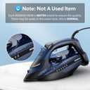 IRONDAY Steam Iron for Clothes 20s Fast Heating, 1700W Iron with 15.21oz Large Water Tank, 3-Way Auto shutoff, Burst Steam, Spray Mist, Anti-Drip, Self-Cleaning, Vertical Ironing for Home, Blue