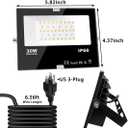 Led Flood Light 30W, 300W Equivalent 3000 LM Outdoor Color Changing Led Stage Landscape Lights, Bluetooth RGBW Smart Floodlights 2700K & 16 Million Colors&Timing& Music Sync, IP66US 3-Plug (2 Pack)