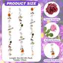 3 Pcs Artificial Flowers Hanging Decorations, 29.5ft Wildflower Daisy Garland Backdrop Ceiling Decoration for Wedding Spring Party Birthday Home Garden(Orange Purple)