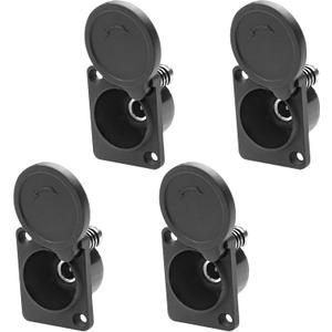 XMSJSIY 5.5 x 2.1mm DC Power Jack Socket 12 V 3A DC Female Panel Mount Connector Adapter with Waterproof Cap for Audio Video DIY -4 Pcs