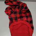 KOOLTAIL Plaid Dog Hoodie Pet Clothes Sweater with Hat and Pocket for Small Medium Large Size Dogs, Soft Winter Warm Dog Cold Weather Coat, Fleece Fall Dog Hooded Sweatshirt for Puppy Cats, Red L (Large (Pack of 1))