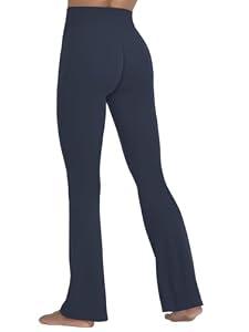 Sunzel Sunzfly Hidden Butt Scrunch Flare Leggings for Women, Mini Flared Yoga Pants with Tummy Control and High Waist 32" Ash Blue X-Large