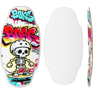 35-inch Wooden Skimboard for Beginners and Adults | Surface with EVA Non-Slip Coating | Lightweight Beach Surfboard, Suitable for Kids and Teen