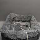 K&H Pet Products Thermo-Pet Lounge Sleeper Indoor Heated Pet Bed for Cats & Dogs, Bolstered Warm Calming Pillow Bed, Waterproof Heated Pad, Machine Washable, Safety Listed - Small 20.5 X 19.5in