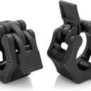 Olympic Barbell Collar 2 inch Quick Release Pair of Locking 2" Pro Weight Bar Plate Locks Clamp Clips for Workout Weightlifting Fitness Training (Black)