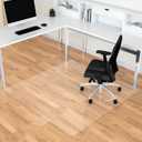 Office Chair Mat for Hard Floors, 48 x 48 Large Floor Protector Mats, Easy Rolling Desk Chair Mat for Hardwood, Clear, Easy to Clean (Square)