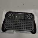 Mini Keyboard with Touchpad-2.4GHz & Bluetooth Dual-Mode,7-Color Backlight, Multimedia Hotkeys, Rechargeable, for Android TV Box, Smart TV, Projector, PS3, PC, Tablet, Windows/iOS/Android