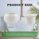 African Violet Pots, 6 Inch Self Watering Pots for Indoor Plants, Self Watering Plant Pot, Easy Plant Self Watering Pot, Ceramic Plant Pot with Absorbent Inner Pot for Flowers-White