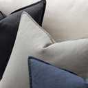 ANRODUO Decorative Linen Pillow Covers 18x18 Inch Light Gray Pack of 2 | Neutral Farmhouse Boho Soild Cushion Case, Soft Accent Pillowcase for Couch Sofa Bedroom Living Room, Summer Home Decor