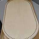 Vercraft 2 Pcs Vercraft Moses Basket Wood Bottom 27.56 x 15.75 Inches/ 70 x 40 cm Oval Natural Wood Base Shaper for DIY Crochet or Knitting Weaving Crafts Home Decoration (Base Only) Hole: 1cm