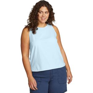 Eddie Bauer Women's Plus Departure Crew Neck Tank (1X, Paleblu)