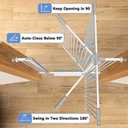 60.2"-65.7" Baby Gates Extra Wide, 40.5" Tall Dog Gate Indoor, Walk Through Pet Gates for Doorways Kitchen No Drilling Auto Close Pressure Mounted Safety Child Toddler Gate, White