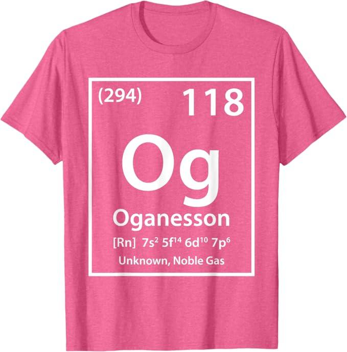 Oganesson Element (pink) T-Shirt Size M