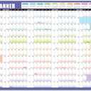 2026 Yearly Wall Calendar - Wall Calendar 2026, Jan. 2026 - Dec. 2026, Yearly Calendar for Wall 2026, 35" x 23"(open), Round Stickers - Purple