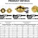 Brass Fire Hydrant Adapter 2-1/2" NST (NH) Female x 3/4" GHT Male Garden Hose Brass Fire Equipment - Fire Hydrant Hose Adapter with Pin Lug Fit for Fire Hydrants, Hoses, Pipes