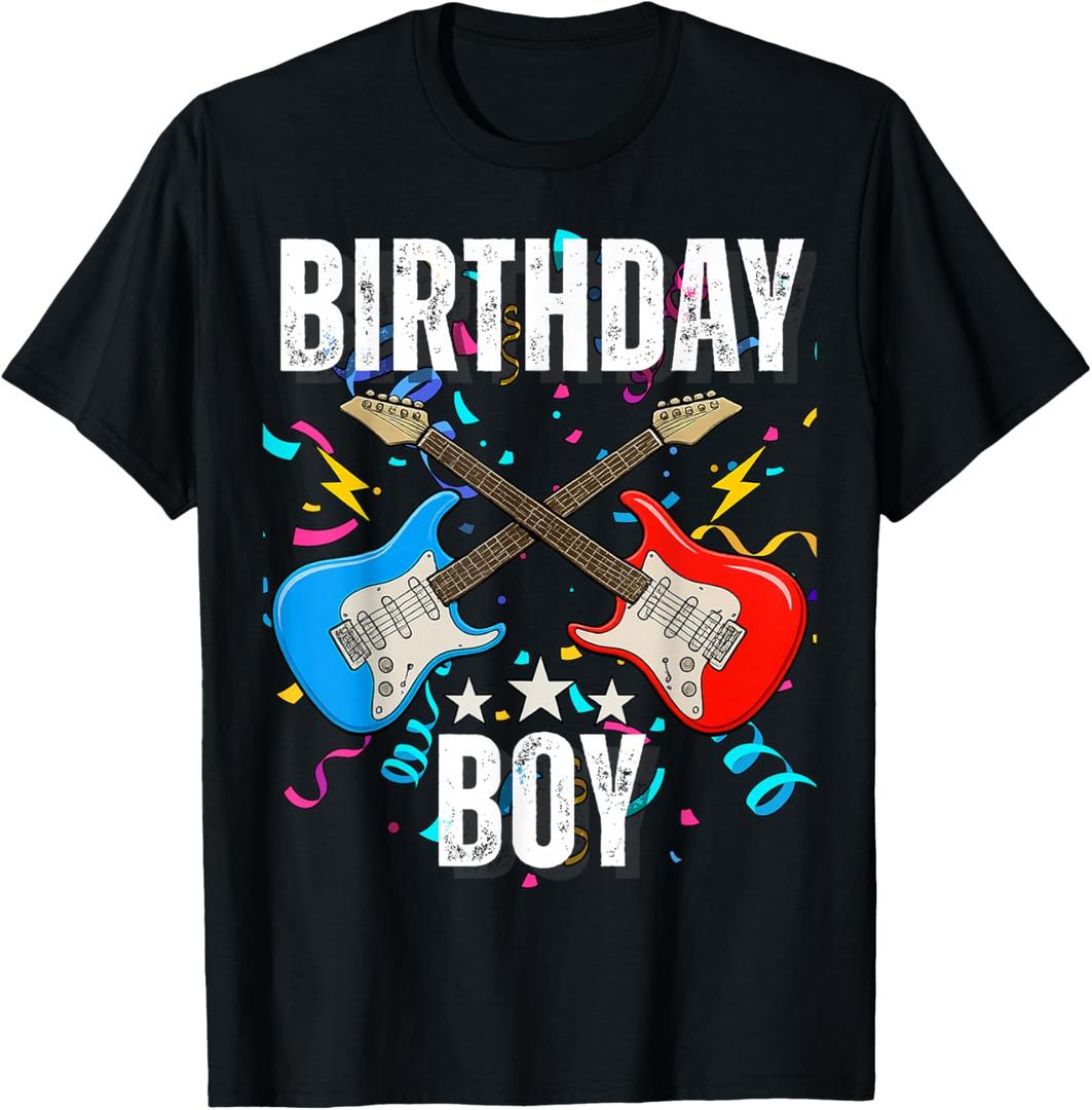 8th Birthday Rock Music Birthday Boy Musician Party Kids T-Shirt, Size 3T