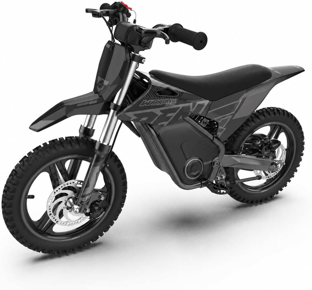 RFN SX-E800 Electric Dirt Bike for Kids Ages 4-8, 900W Peak Brushless Motorcycle, 36V 7.5Ah Removable Battery, 16" Off Road Tire, 3 Speed Modes Ebike, Up to 21.7 MPH, Advanced Gift, Black, 16" Wheel / 900W