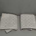 Cream and Silvery 100% Blackout Curtains 84 Inch Length 2 Panels, Jacquard Thermal Insulated Noise Reducing Grommet Drapes for Bedroom Living Room, 2pcs, 42" W x 84" L