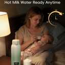 Portable Bottle Warmer for Travel, 17oz Large Capacity, 2-Min Fast Heating, Keep Warm Function, Long Battery Life, Ideal for Heating Breast Milk and Water On-the-Go, Green
