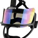 Magnesium Alloy Softball Face Mask - Ultra Lightweight, UV Protective & Eye Shield for Fastpitch (Black+Blue)