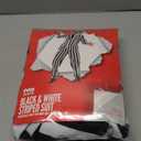 Fun Shack Black and White Striped Suit Men Costume With Wig, Spooky Halloween Costumes, Halloween Costumes for men (X-Large)