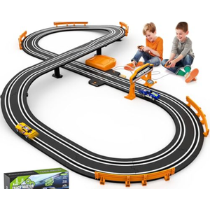 Slot Car Race Track Sets for Boys, Race Car Track with 2 High-Speed Slot Cars, Battery or Electric Car Track, Dual Racing Game Lap Counter Track Sets Slot Car Race Track Sets for Boys, Race Car Track with 2 High-Speed Slot Cars, Battery or Electric Car Track, Dual Racing Game Lap Counter Track Sets