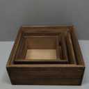 4 pieces wooden cake stands,antique brown cupcake stands for display,12 inches square wooden crates ,wood display risers for wedding,birthday party,Christmas,etc. (Antique Brown)