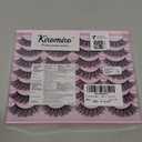 False Eyelashes 14mm Faux 3D Mink Lashes Natural Look Cat Eye Wispy Lashes Pack by Kiromiro, 14 Pairs