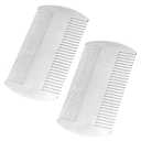 Pocket Beard Comb, 2 Pcs Stainless Steel Portable Travel Hair Combs Anti-Static Dual Action Fine & Wide Metal Teeth Mustache Combs for Men Wallet Purse Car