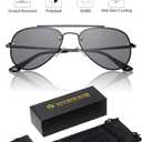 Retro Polarized Aviator Sunglasses Womens Mens Trendy 2026, Vintage Rimless Pilot Sun Glasses UV Protection VF2224