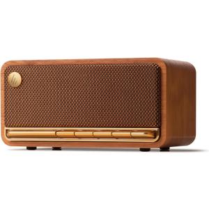 Edifier MP230 Portable Bluetooth Speaker, Wireless Speaker with Stereo Sound for Home & Outdoor Travel, 9h Playtime, Supports AUX, USB-C, TF Card, 20W RMS - Classic Wooden