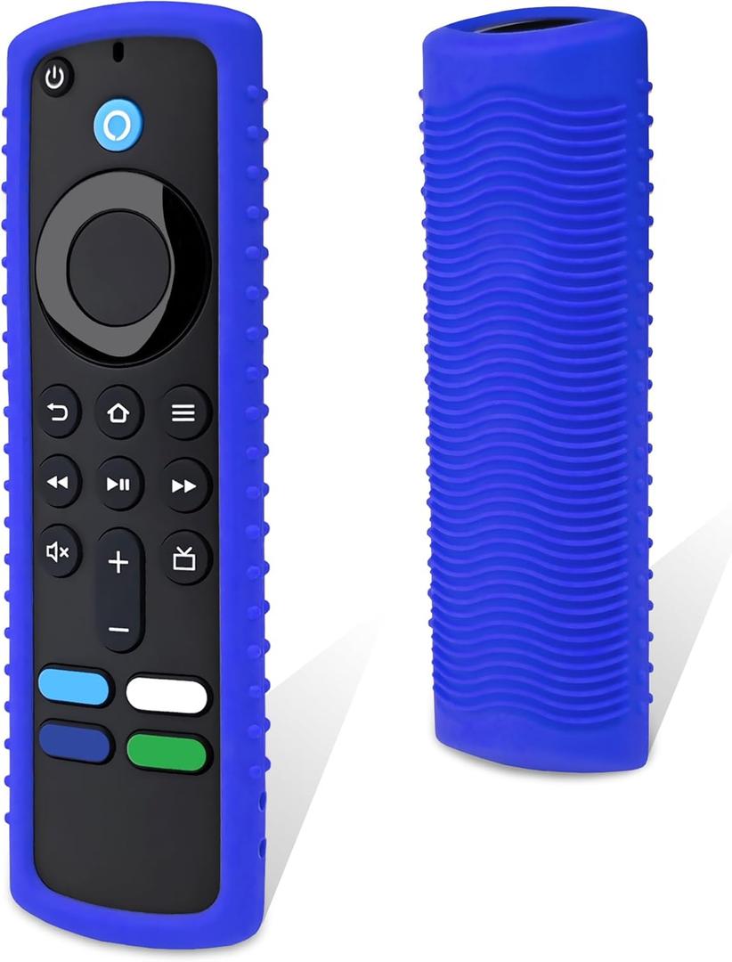 Protective Cover for Fire TV Stick Remote, Friendly Silicone Material, DropProof, DustProof, Washable, Compatible with Most Models of Fire Stick 4k Voice Remote Case, Fire TV Remote Skin(Blue)