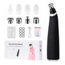 IeBilif Diamond Microdermabrasion Machine, 3 Modes Diamond Microdermabrasion Dermabrasion Machine for Blackhead Removal, Portable Microdermabrasion Tool with 8 Diamond Tips, Black 