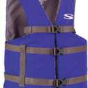 Stearns Adult Life Vest, USCG Approved Type III Life Jacket, PFD for Boating, Swimming, Watersports, & More, Standard & Oversized Fits (Blue)