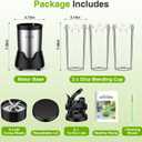 KOIOS Blender for Smoothies,Personal Blender for Shakes and Smoothies with 3 * 22oz To-Go Cups,22000 RPM Smoothie Maker,Detachable 6-leaf Blade Portable Blenders for kitchen,Black