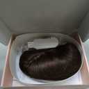 Rich Choices Real Human Hair Toppers for Women 3D Cover Clip in Bangs 100% Remy Human Clip in Silk Base Hair Topper with Bang for Thinning 150% Density 10 Inch #2R Chocolate Brown