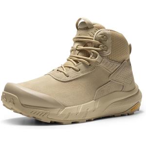 NORTIV 8 Men's Waterproof Military Tactical Work Boots Leather Motorcycle Combat Lightweight Non-Slip Hiking Boots for Men VaporGuard (9, Sand-6 Inches)
