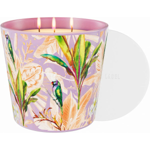 Thai Frangipani Scented Candle, 30oz Natural Soy Wax Non Toxic, 3 Wick Big Candles for Home Scented, 100hours Clean Burn,Long Lasting Large Aromatherapy Candle Gift for Women,Stress Relief,SPA