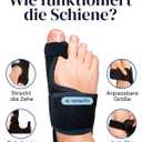2 x YOGAMEDIC Bunion Corrector for Men & Women - One Size - 4pcs, 2 Splints & 2 Silicone Spacers - Adjustable Day & Night Wear - Anatomical Foot Alignment, Soft Gel Toe Separators for Daily Support and Nighttime Use