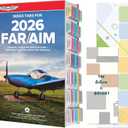 FAR/AIM 2026 Index Tabs for Private Pilot (with No Book), 80 PCS Color-Coded & Laminated Tabs, with Alignment Guide & Bookmark, Tear-Resistant and Waterproof