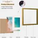 Vintage 15x15 Frame, Antique Gold Photo Frames with Plexiglass Front, Ornate Square 15x15 Picture Frame Display 12x12 with Mat or 15 x 15 Frame Without, Wall Décor,1 Pack, Green