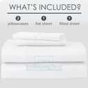 SlumberWell 4 Piece Sheet Set Queen Size, 100% Egyptian Cotton, 12 Inch Deep Pocket, Breathable Cooling & Super Soft Hotel Bed Sheets, White Solid