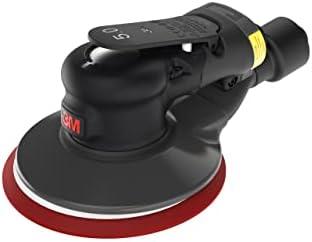 3M Random Orbital Sander, Xtract Pneumatic 88954, 6 in, with Central Vacuum Attachment, 3/16 in Orbit, Ergonomic and Lightweight ROS, .28 HP (209W) Motor