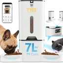 TYM Automatic Cat Feeder with 2 Camera for 2 Cats, 7L Dog Food Dispenser with Night Vision 2K 4MP, 5G WiFi Dual Auto Cat Feeder with Smart App for Multiple Cats & Small Dogs, Detachable for Clean