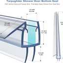 4 Pack Frameless Shower Door Bottom Seal, 1/4 x 39 Clear PVC Shower Seal Strip for 1/4 Inch Glass Shower Door Stop Shower Leaks