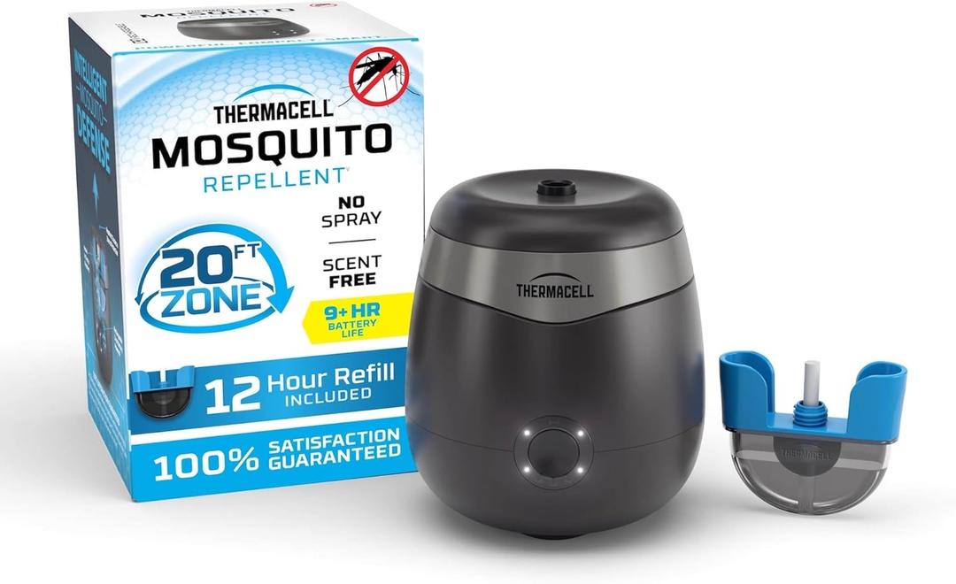 Thermacell E-Series Rechargeable Mosquito Repeller with 20 Mosquito Protection Zone; Bug Spray Alternative; Scent Free