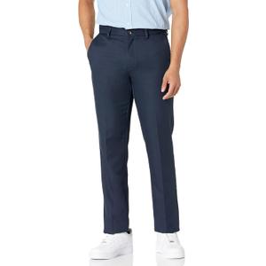 Amazon Essentials Men's Slim-Fit Flat-Front Dress Pant (33W x 30L, Navy)