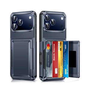 LeYi for iPhone-17-Pro-Max Case Wallet, Blue Card Holder for i Phone 17 ProMax Cases Military Grade Shockproof Anti-Yellowing Heavy Duty Women Men Funda para Cover for iPhone 17Pro Max